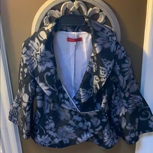 Floral Trim Top Donna Ricco Sz12